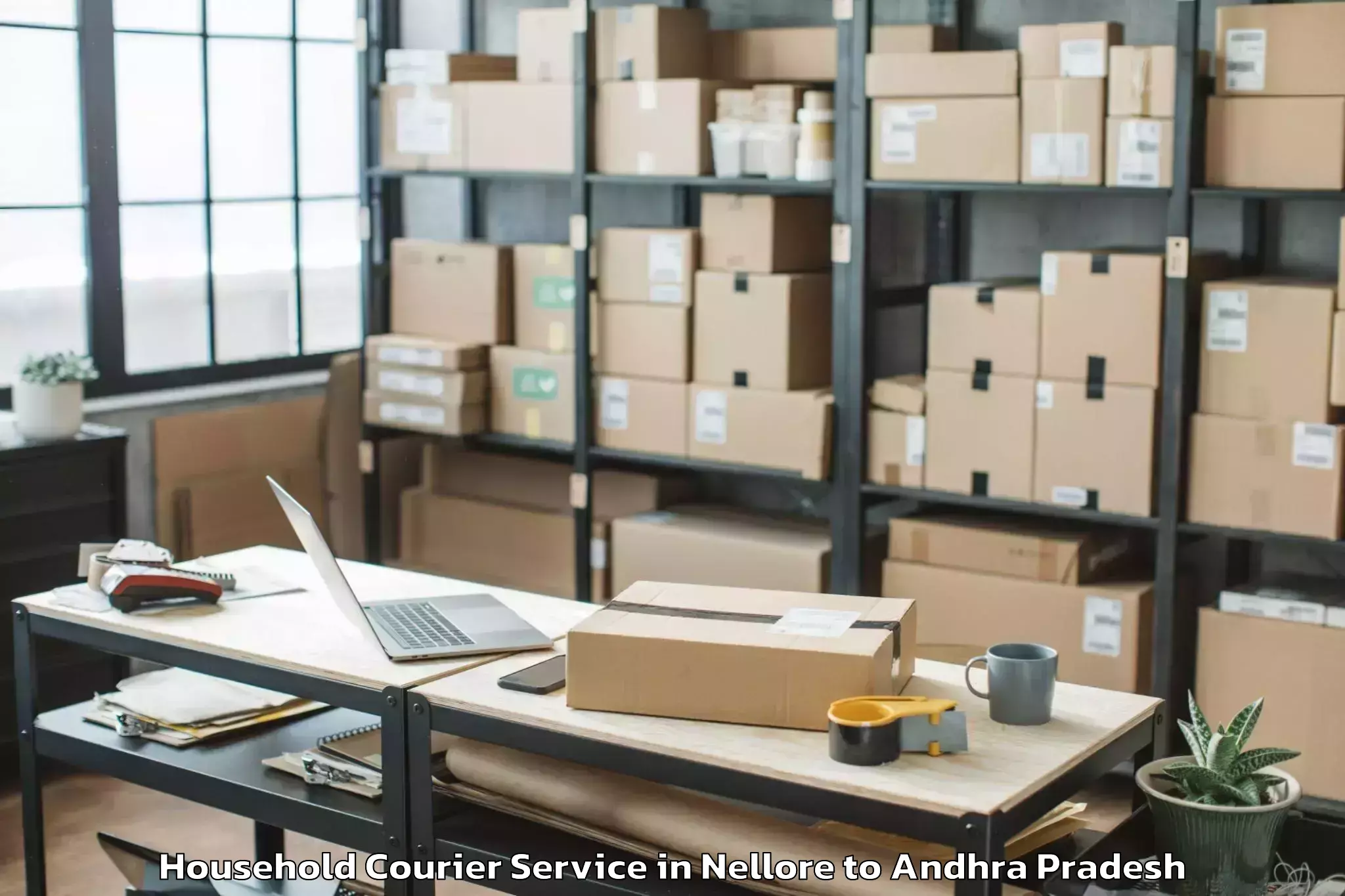 Professional Nellore to Nidamanur Household Courier